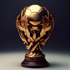 Wall Mural - trophy cup created with generative ai