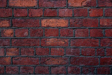 Brick Red Wall Background, Grunge, Textured