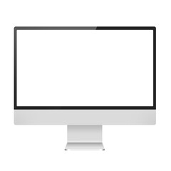 Canvas Print - oled technology led display isolated on white background. Computer pc monoblock