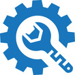 Easy maintenance icon, technology icon blue vector