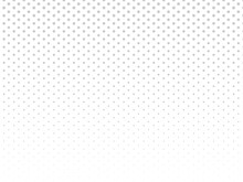 Abstract White Geometric Background With Gray Circles. Halftone Effect