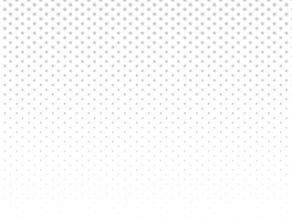 Poster - Abstract white geometric background with gray circles. Halftone effect