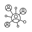 © yoyonpujiono - Social network or work networking icon with people and diagrams
