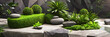 Wellnes spa with rocks and greenery