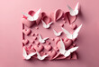 Generative ai origami paper heart valentine day greetings ard