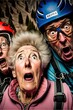 © Ecleposs - Group of old people having extreme activity generative ai scene showing the diversity and aging well senior characters