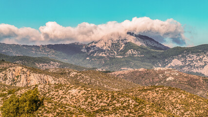 Wall Mural - landscape with the mountains of Turkey