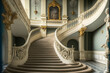 A staircase in the palace. Generative AI