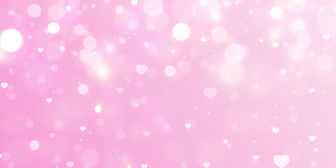 Poster - Elegant Valentine's Day background with light effects and gradient. For web design and illustrations.