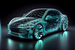 Futuristisches 3d Auto Hologram Design mit neuer Technologie
