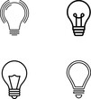 © Volodymyr - Light Bulb line icon vector, isolated on white background. Idea sign, solution, thinking concept. Lighting Electric lamp, electricity, shine, shiny. Flat style for graphic design, logo, web site, UI.
