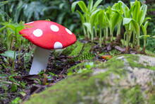 Small Object Simulating A Mushroom In The Middle Of Nature