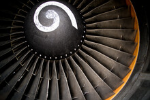 A Close Up Photo Of A Jet Engine Inlet Of A Boeing 767 Aircraft In Kentucky, USA