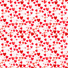 Wall Mural - Happy Valentine's Day. Hearts pattern. Valentine Day Greeting Card.