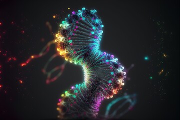  a colorful structure with a spiral of colored lights in the middle of it and a black background with a black background and a black background with a black border with a wh Generative AI