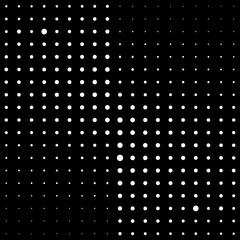 Wall Mural - Black and white halftone circles background 
