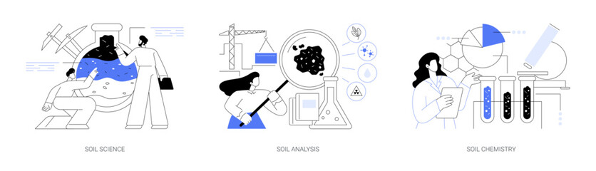 natural resource study abstract concept vector illustrations.