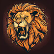 lion head illustration  Generative AI 