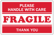 Shipping and storage labels fragile handle with care