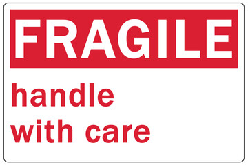 Wall Mural - Shipping and storage labels fragile handle with care