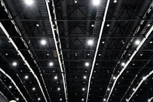 Roof Structure And Lighting In The Exhibition Hall Or Convention Center