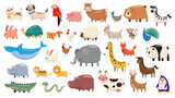 Fototapeta Fototapety na ścianę do pokoju dziecięcego - set of animals wildlife character vector illustration