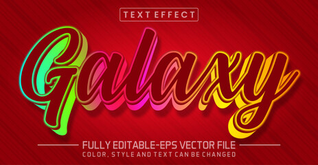 Wall Mural - Editable Galaxy text effect - Galaxy text style theme