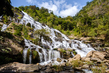Mae Ya Waterfall Doi Inthanon National Park Thailand Chiang Mai. 