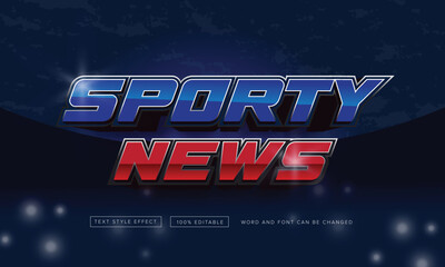 Headline sporty news text effect