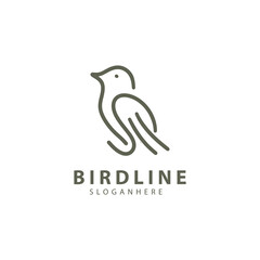 Wall Mural - Bird line creative design logo template inspiration