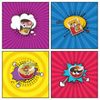 © naughtynut - Hand drawn flat trendy cartoon elements collection Instant noodle