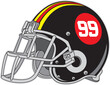 helmet football team, vector illustration