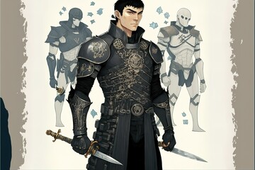 Fantasy rpg game character, concept illustration