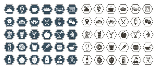 rastaurant icon set design