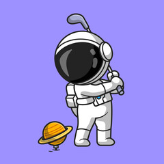 Wall Mural - Cute Astronaut Playing Golf Planet Cartoon Vector Icon
Illustration. Sport Science Icon Concept Isolated Premium
Vector. Flat Cartoon Style
