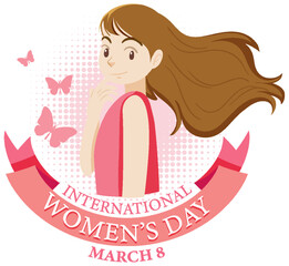 Wall Mural - International women day logo