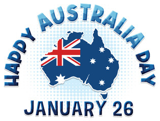 Wall Mural - Happy Australia day banner design