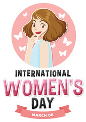 Wall Mural - International women day logo