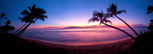 Sunset At Kaanapali Beach In Maui, Hawaii.