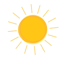 Wall Mural - doodle style sun icon symbol. vector illustration.