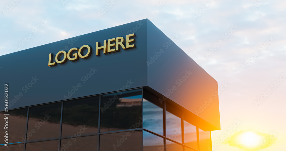 sky crop building image logo mock up Stock Photo | Adobe Stock