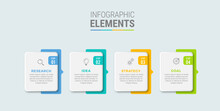 Business Infographic Template Design Icon 4 Option Or Steps
