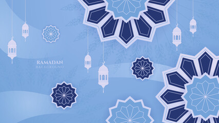 Poster - Ramadan Kareem background banner. Islamic Greeting Cards for Muslim Holidays and Ramadan.