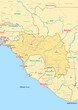 © M&M Baciu - Guinea map with cities streets rivers lakes