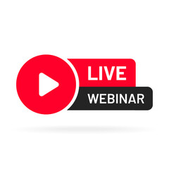 Poster - Live streaming icon. Live stream icons. Video broadcasting icon. Red live symbol for TV, news, movies, shows, webinar. Online stream icons.