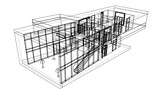 Fototapeta Paryż - house building sketch architecture 3d illustration