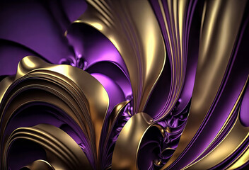 Wall Mural - Abstract background with metallic glitter purple and gold color