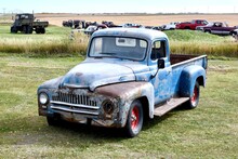 Rusty Blue Pickup Truck