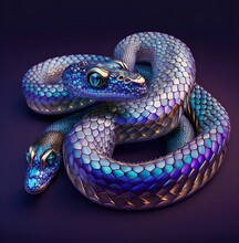 Rare Blue  Double-headed Snake