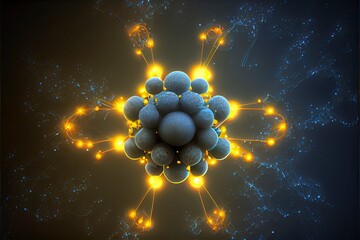 Wall Mural - Desktop background wallpaper atoms